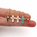 Cross Pendant Necklace Earring Crystal Fashion Jewelry Set For Women